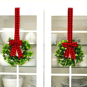 Nwt.Buffalo Check Holiday Cabinet Wreaths